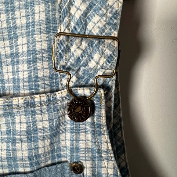 Vintage Lizwear Denim Overalls Dress Plaid Women's Size 6 - Picture 4 of 6